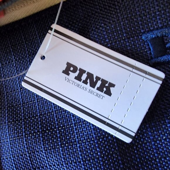 NEW Victoria's Secret PINK Bag Weekender Tote Zipper Canvas Color Block - Picture 9 of 11